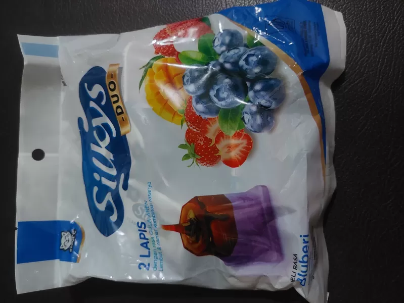 Puding rasa Blueberi Silky - duo, isi 10 biji